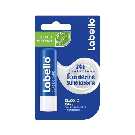 Beiersdorf Labello Classic Care Stick 24h Idratazione Fondente Sulle Labbra 5,5 Ml