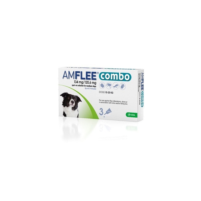 Krka Farmaceutici Milano Amflee Combo 134 Mg/120,6 Mg Soluzione Spot-on Per Cani Di Taglia Media