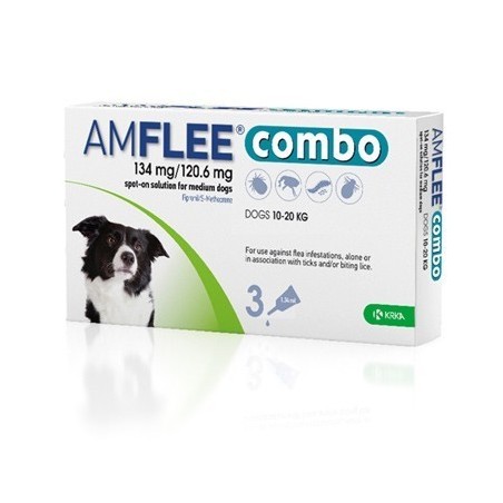 Krka Farmaceutici Milano Amflee Combo 134 Mg/120,6 Mg Soluzione Spot-on Per Cani Di Taglia Media