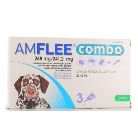 Krka Farmaceutici Milano Amflee Combo 268 Mg/241,2 Mg Soluzione Spot-on Per Cani Di Taglia Grande