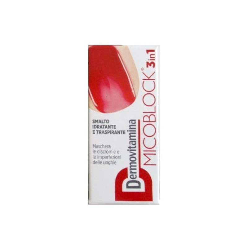 Pasquali Dermovitamina Micoblock 3 In 1 Smalto Idratante E Traspirante Rosso 5 Ml