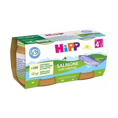 Hipp Italia Hipp Omogeneizzato Salmone/verdure 4x80 G