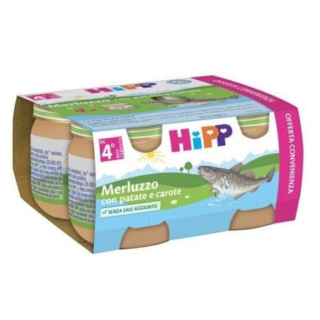 Hipp Italia Hipp Omogeneizzato Merluzzo/patate/carote 4x80 G