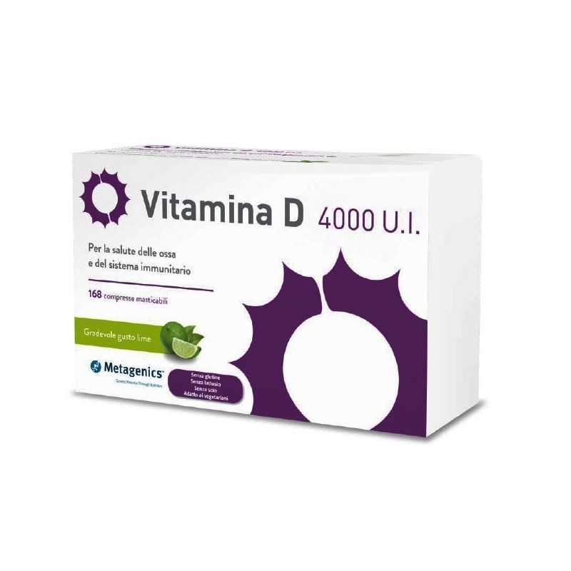 Metagenics Belgium Bvba Vitamina D 4000ui 168 Compresse Masticabili