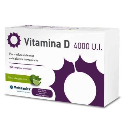 Metagenics Belgium Bvba Vitamina D 4000ui 168 Compresse Masticabili