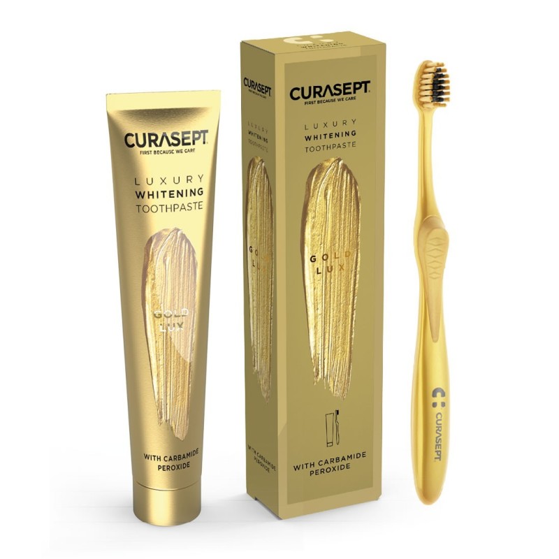 Curasept Gold Luxury Whitening Dentifricio 75 Ml + Spazzolino