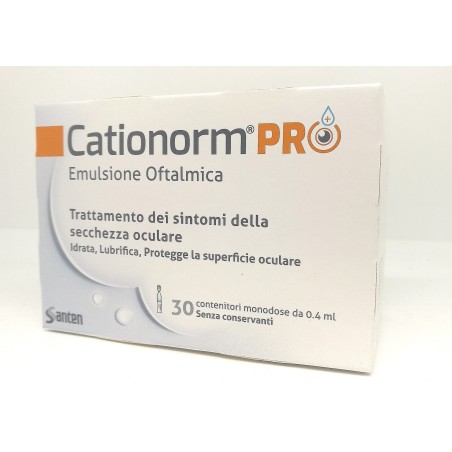 Santen Italy Cationorm Pro Ud 30 Flaconcini Monodose Da 0,4 Ml