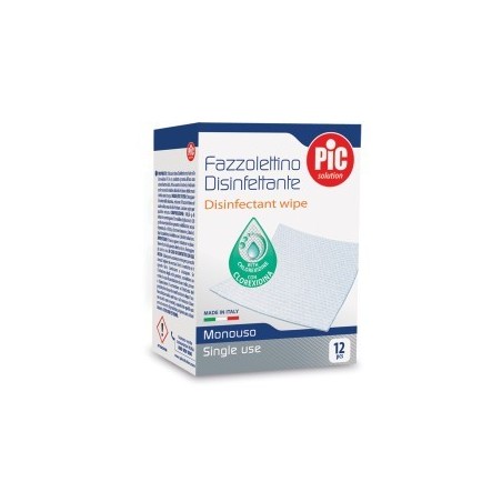 Pikdare Pic Solution Fazzolettini Disinfettanti 12 Pezzi