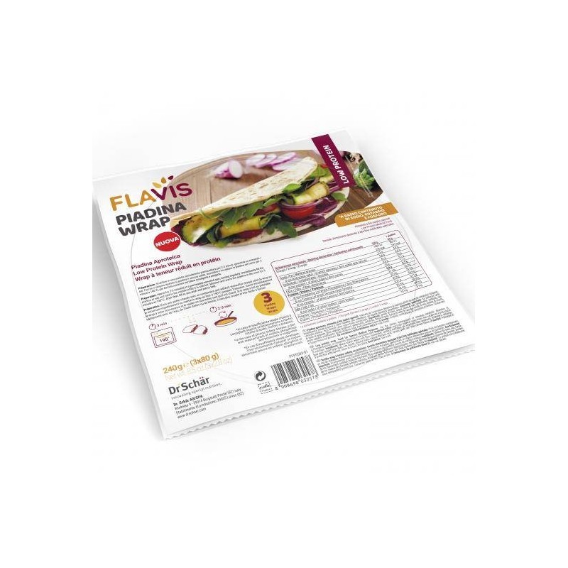 Dr. Schar Flavis Piadina Wrap Aproteica 3 Pezzi Da 80 G