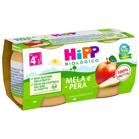 Hipp Italia Hipp Omogeneizzato Mela/pera 2 X 80 G