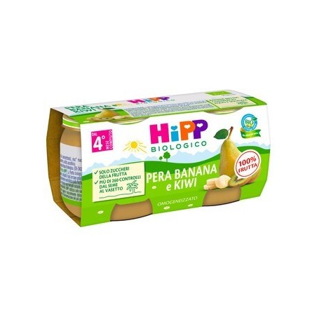 Hipp Italia Hipp Bio Omogeneizzato Kiwi/banana/pera 2x80 G