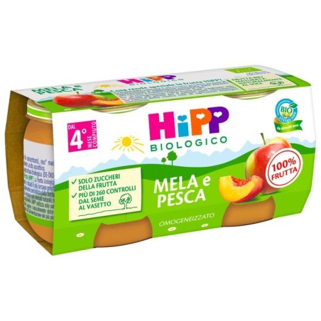 Hipp Italia Hipp Bio Omogeneizzato Mela/pesca 2 X 80 G