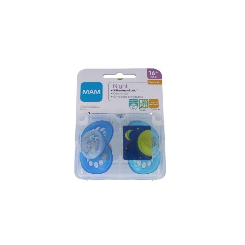 Bamed Baby Italia Mam Air Succhietto 16+ Mesi Silicone Doppio Maschio