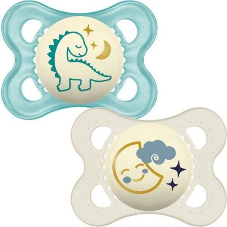 Bamed Baby Italia Mam Night Succhietto 2-6 Mesi Silicone Doppio Maschio