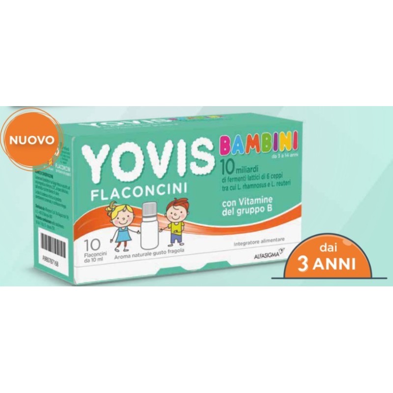 Alfasigma Yovis Bambini Fragola 10 Flaconcini Da 10 Ml