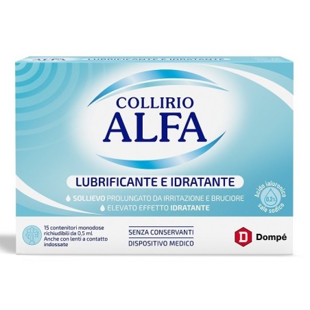 Dompe' Farmaceutici Collirio Alfa Lubrificante/idratante 15 Fiale Monodose