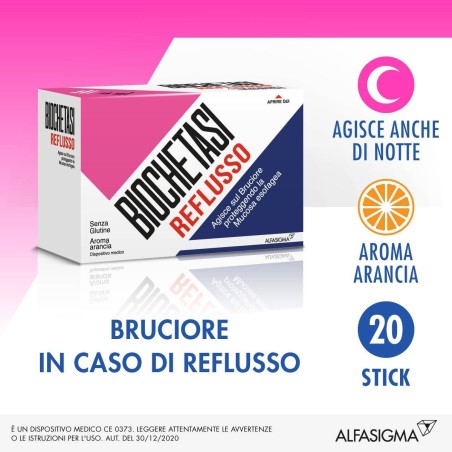 BIOCHETASI REFLUSSO 20 STICK AROMA ARANCIA