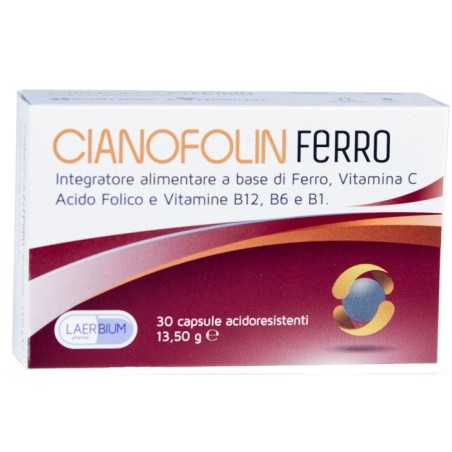 Laerbium Pharma Cianofolin Ferro 30 Capsule