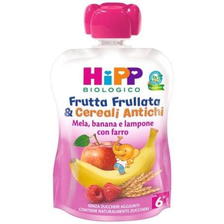 Hipp Italia Hipp Bio Frutta Frullata&cereali Antichi Mela Banana Lampone Farro 90 G