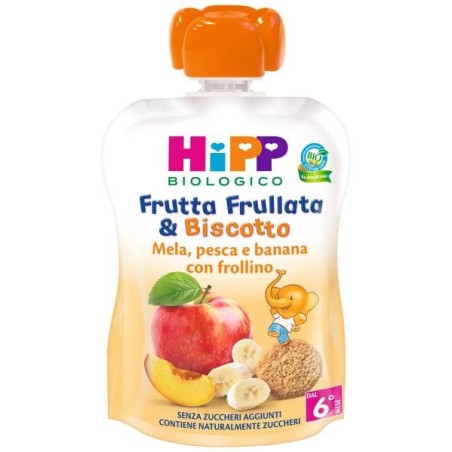 Hipp Italia Hipp Bio Frutta Frullata &biscotto Mela Pesca Banana Frollino 90 G