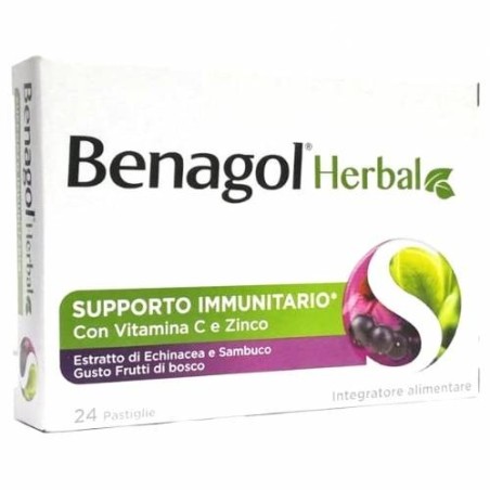 Reckitt Benckiser H. Benagol Herbal Frutti Di Bosco 24 Pastiglie