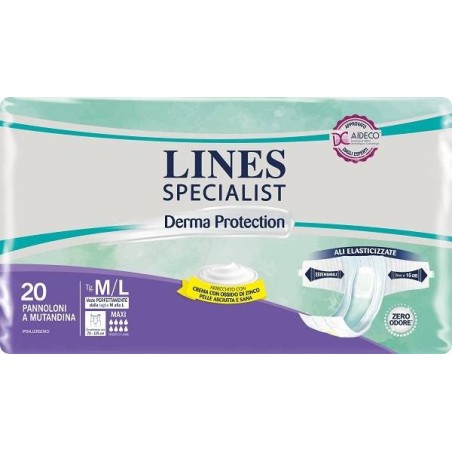 Fater Pannolone A Mutandina Lines Specialist Derma Maxi M/l 20 Pezzi