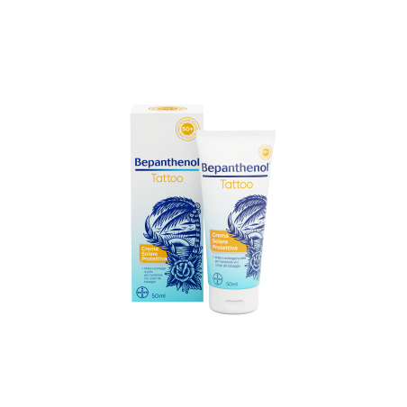 Bayer Bepanthenol Tattoo Crema Solare Protettiva Spf50+ 50 Ml