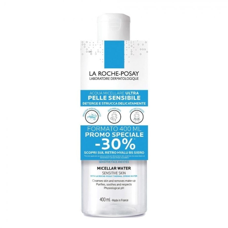 La Roche Posay-phas Physio Acqua Micellare Pelle Sensibile 400 Ml Promo Cravattino + Omaggio