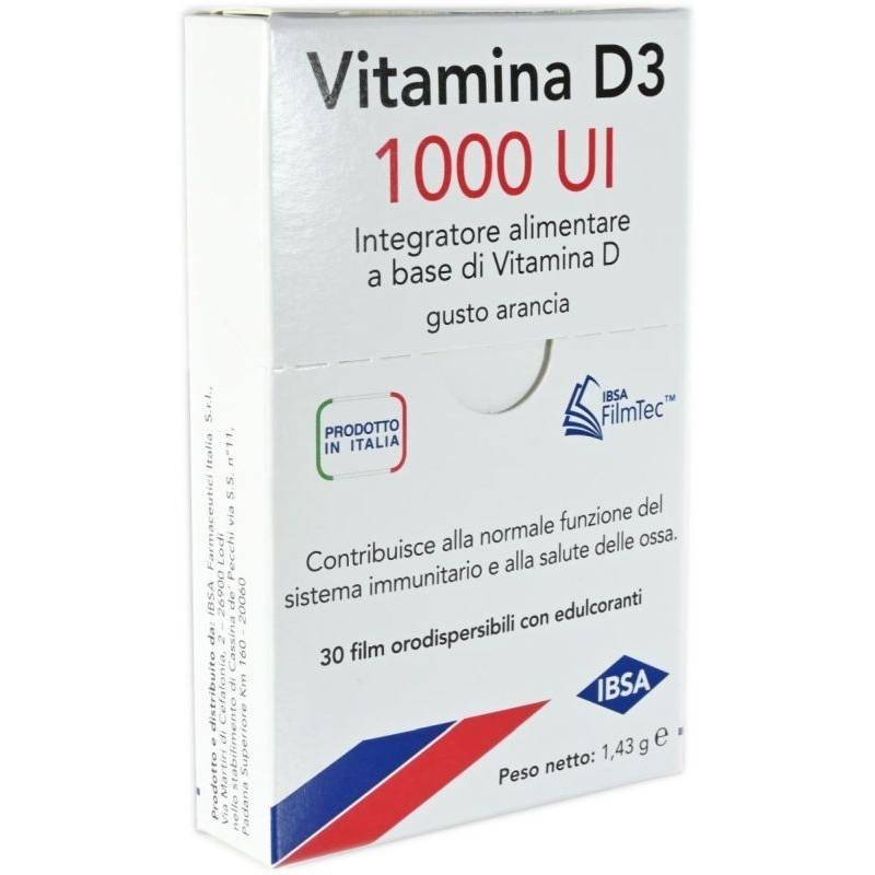 Ibsa Farmaceutici Italia Vitamina D3 Ibsa 1000ui 30 Film Orodispersibili