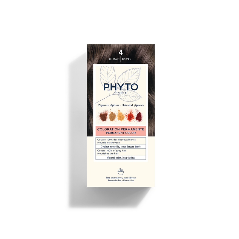 Phyto Color Kit 4 Castano 1 Latte 50 Ml + 1 Crema 50 Ml + 1 Maschera 12 Ml