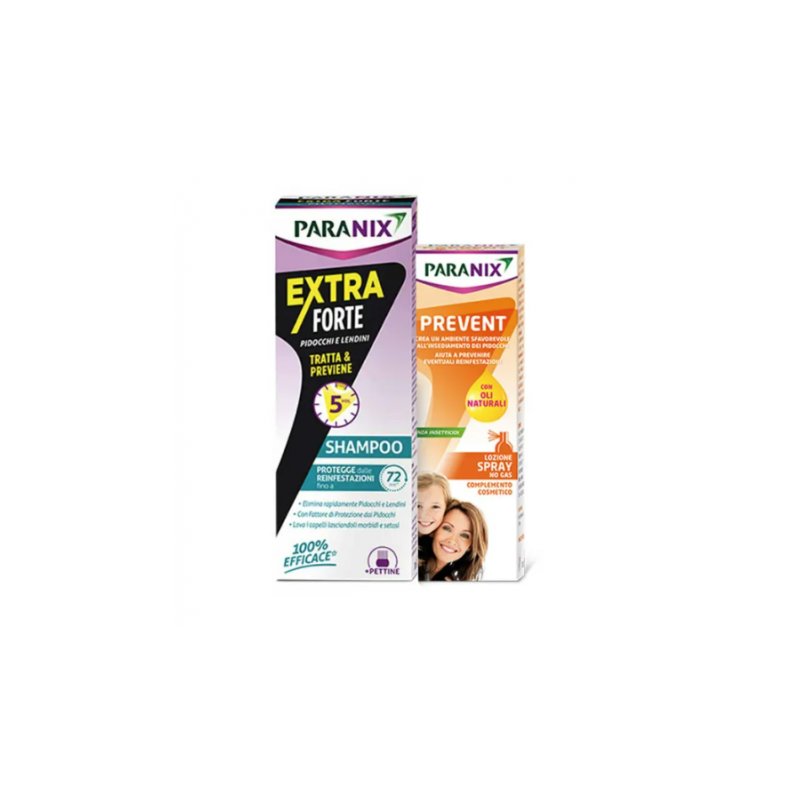 Perrigo Italia Bibacco Paranix Shampoo Extra Forte + Shampoo Preventivo Complemento Cosmetico