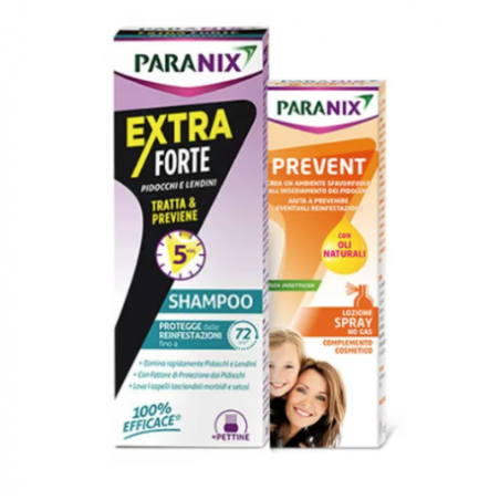 Perrigo Italia Bibacco Paranix Shampoo Extra Forte + Shampoo Preventivo Complemento Cosmetico