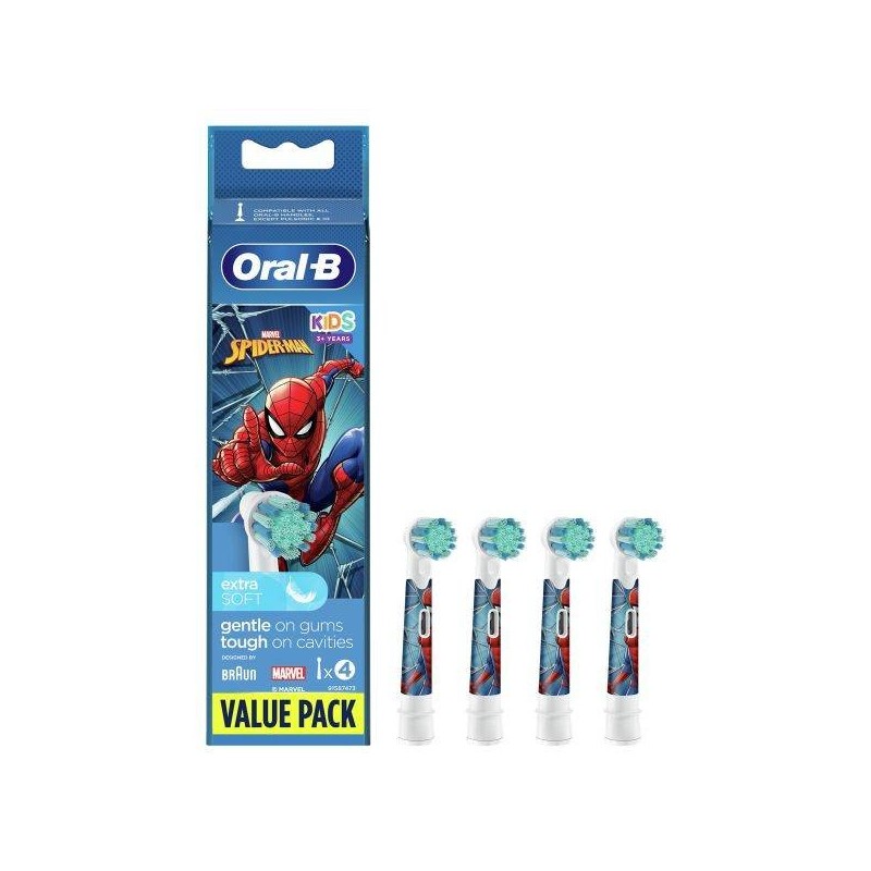 Procter & Gamble Oralb Power Refill Eb10 Spiderman 4 Pezzi