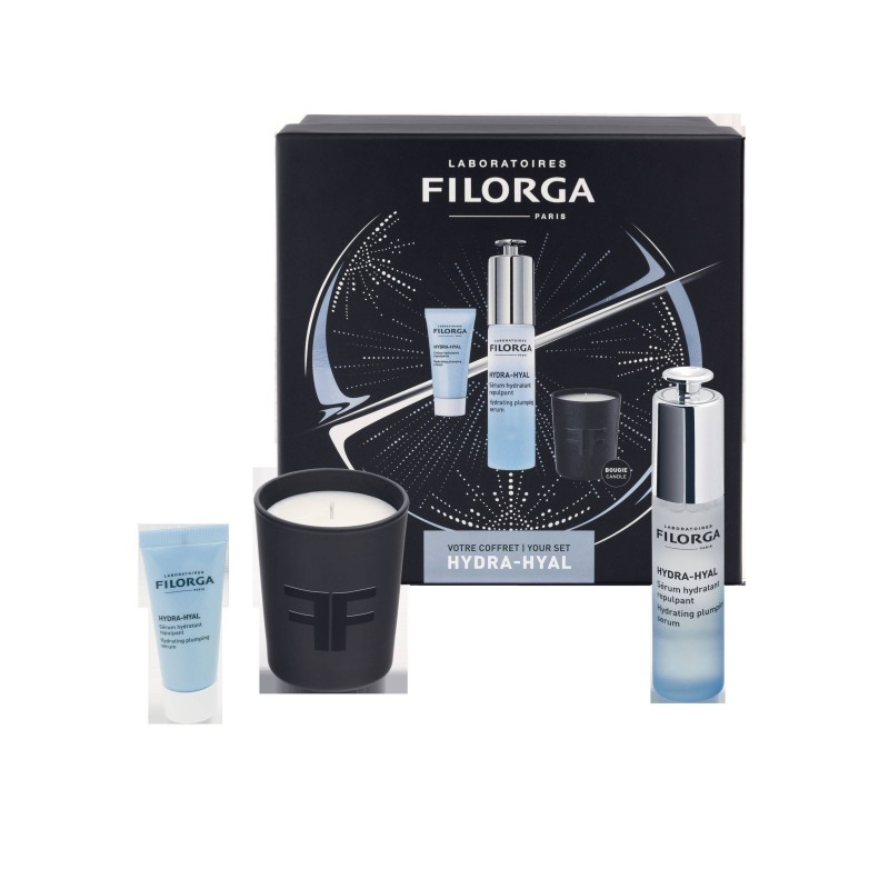 Laboratoires Filorga C. Italia Filorga Xmas Box Hydra 2023 1 Hydra Hyal Serum 30 Ml + 1 Hydra Hyal Cream 15 Ml + 1 Mini Candle