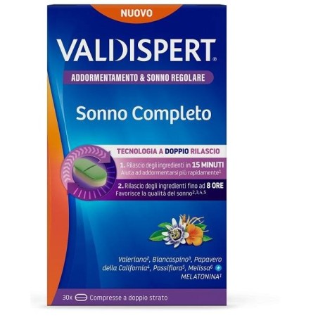 Vemedia Pharma Valdispert Sonno Completo 30 Compresse A Doppio Strato