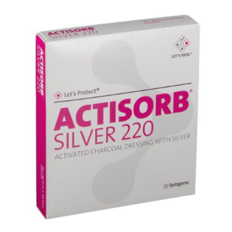 3m Italia Medicazione In Carbone Attivo Con Argento Actisorb Silver 220 Misura 10,5x10,5 10 Pezzi