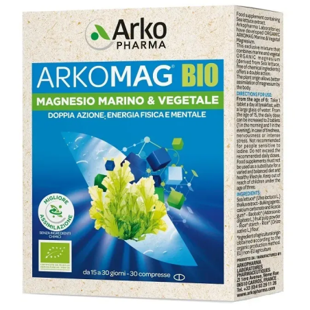 Arkofarm Arkomag Bio Magnesio Marino & Vegetale 30 Compresse