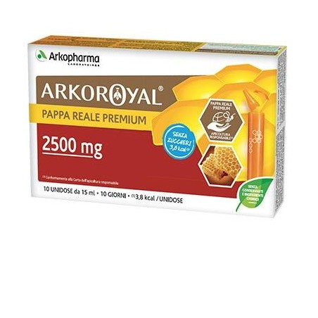 Arkofarm Arkoroyal Pappa Reale 2500 Mg Senza Zucchero 10 Fiale