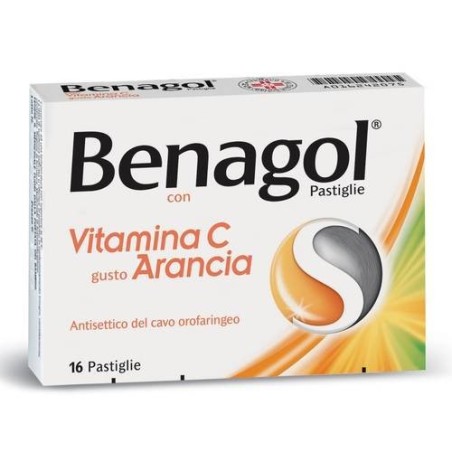 Reckitt Benckiser H. Benagol 1,2 Mg + 0,6 Mg + 74,9 Mg + 33,5 Mg Pastiglie Con Vitamina C Gusto Arancia 2,4-diclorobenzil Alcool