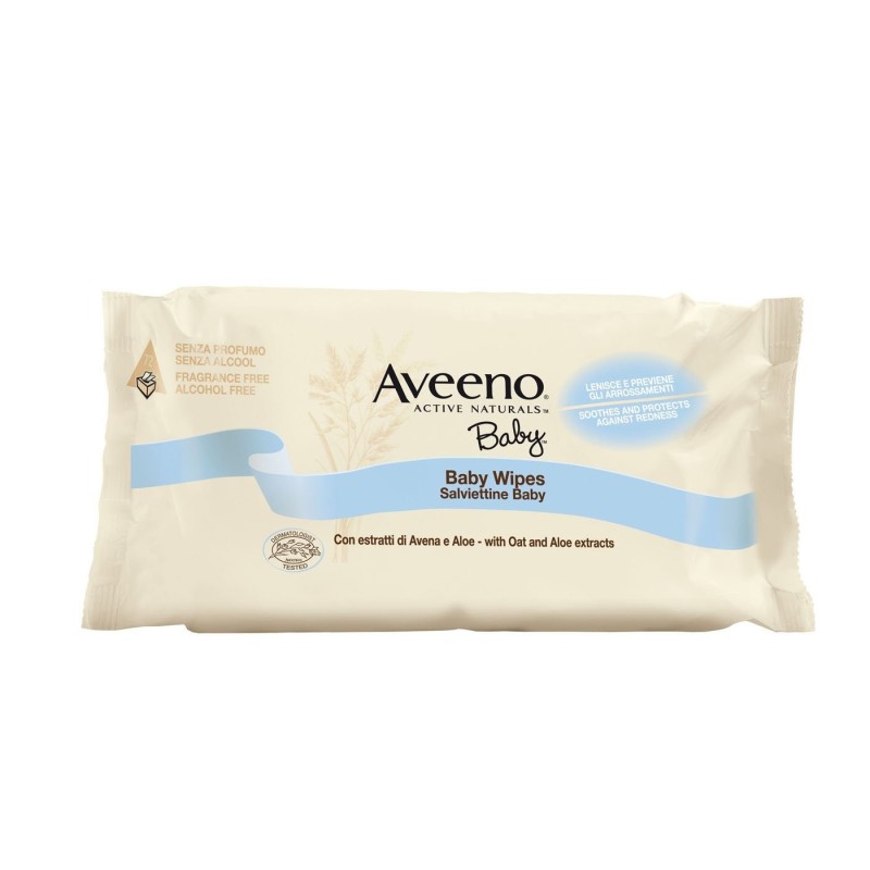 Johnson & Johnson Aveeno Baby Salviettine 72 Pezzi