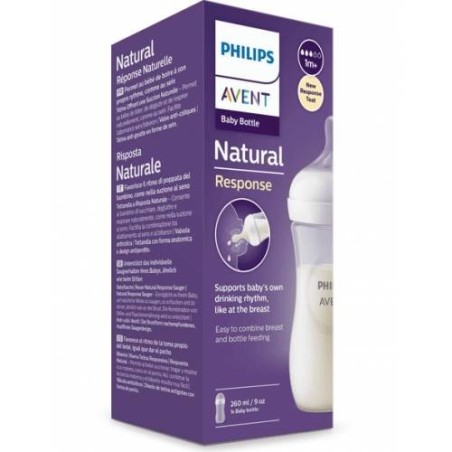 Philips Avent Biberon Natural 3,0 Trasparente 260 Ml