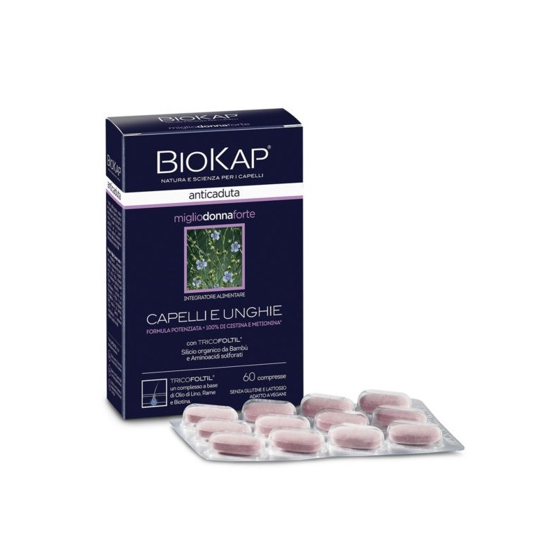 Bios Line Biokap Anticaduta Miglio Donna Forte Con Tricofoltil 60 Compresse