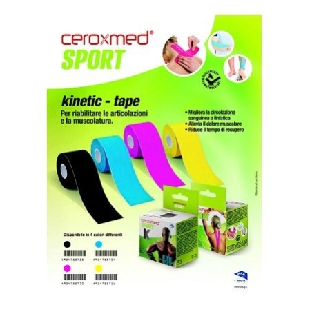 Nova Argentia Ind. Farm Ceroxmed Sport Kinetic Tape Blu 1 Pezzo