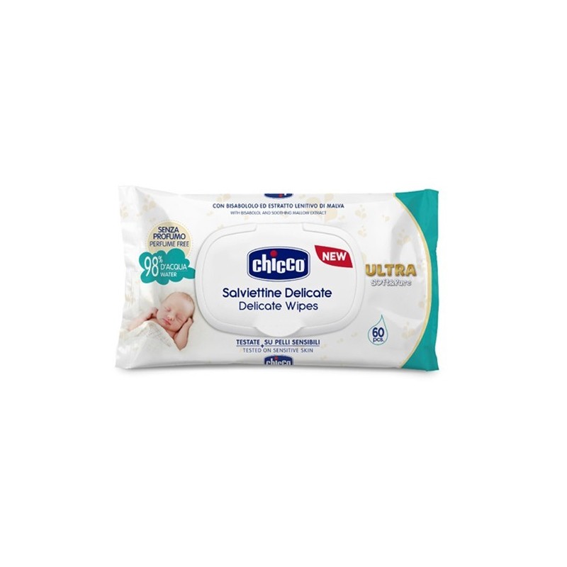 Chicco Cosmetico Salviette 60 Pezzi No Profuno