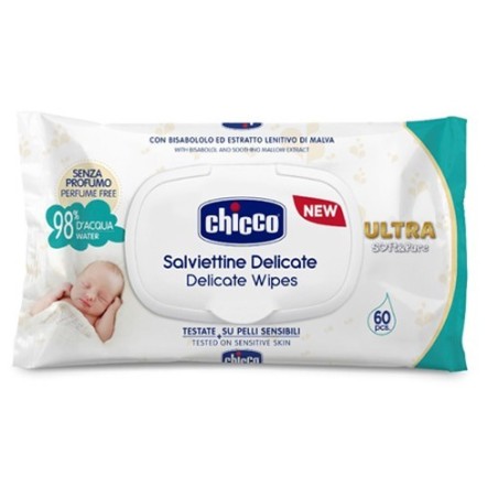 Chicco Cosmetico Salviette 60 Pezzi No Profuno