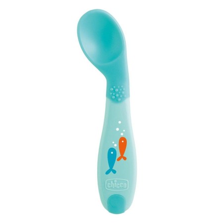 Chicco Cucchiaio Angolato 8m+ Azzurro