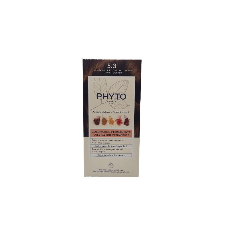 Phyto Color Kit 5,3 Castano Chiato Dorato 1 Latte 50 Ml + 1 Crema 50 Ml + 1 Maschera 12 Ml