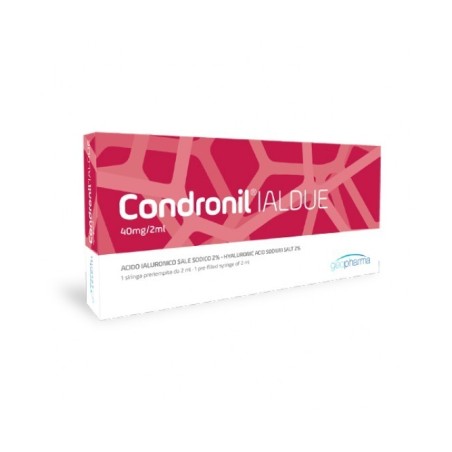 Geofarma Siringa Intra-articolare Condronil Ialdue Preriempita Acido Ialuronico Sale Sodico 40 Mg 2 Ml