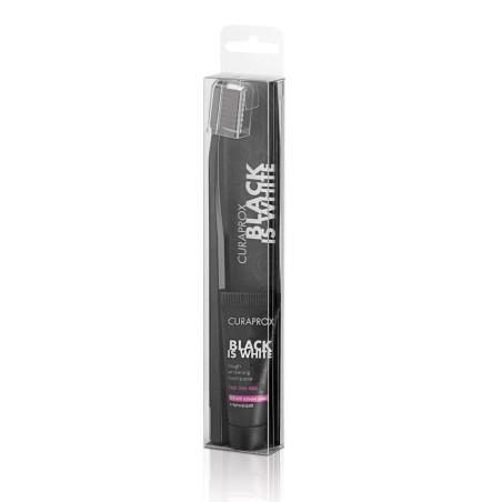 Curaden Ag Curaprox Black Is White Dentifrici Sbiancanti 1 Dentifricio Da 10ml + 1 Spazzolino