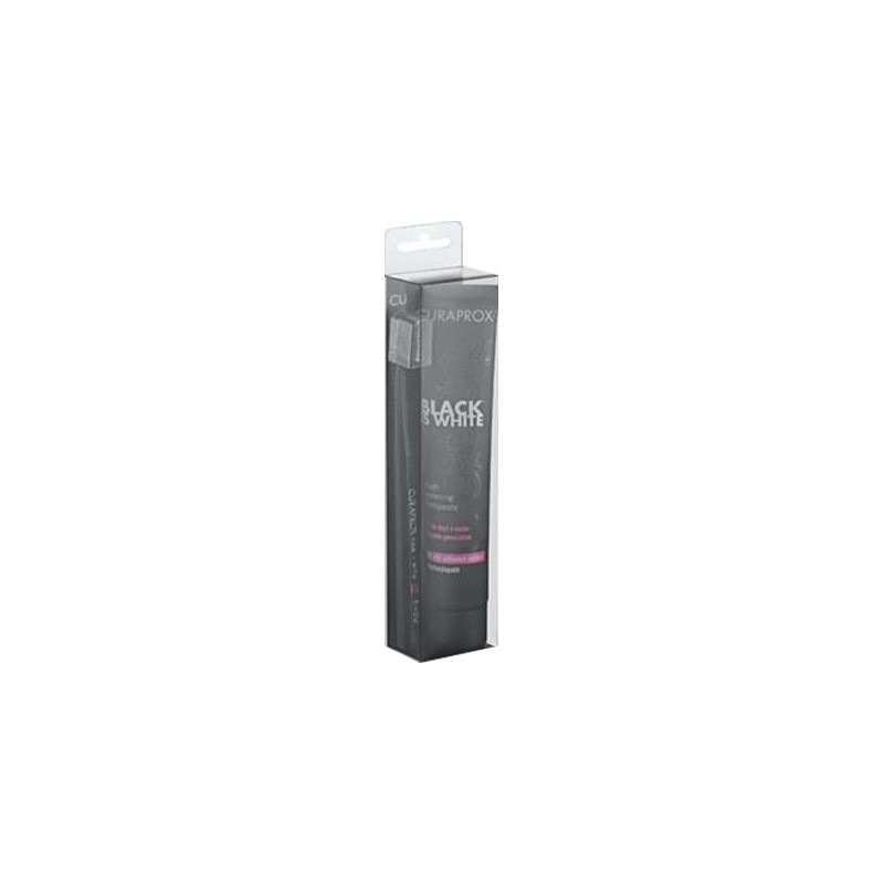 Curaden Ag Curaprox Black Is White Dentifrici Sbiancanti 1 Dentifricio Da 90ml + 1 Spazzolino